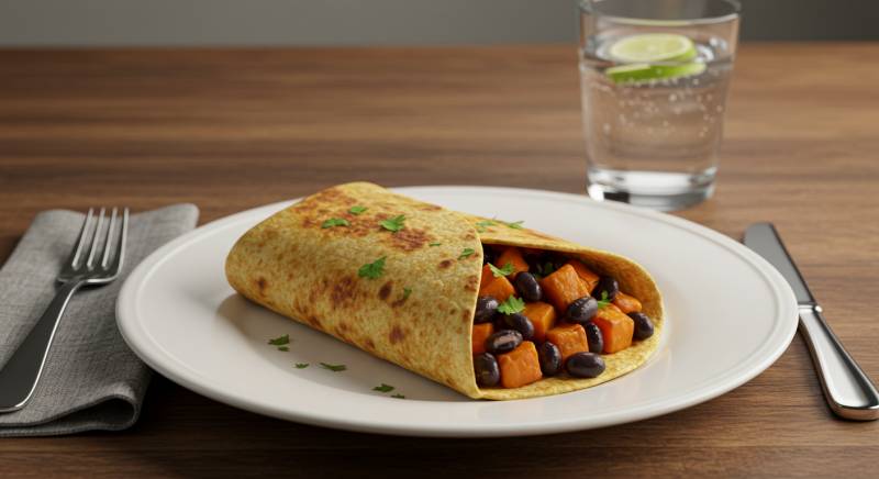 Sweet Potato & Black Bean Burrito