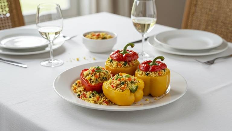 Stuffed Bell Peppers with Couscous