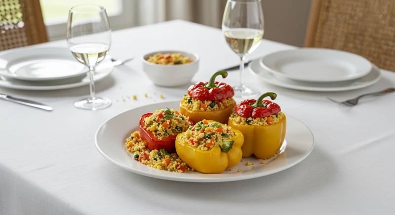 Stuffed Bell Peppers with Couscous