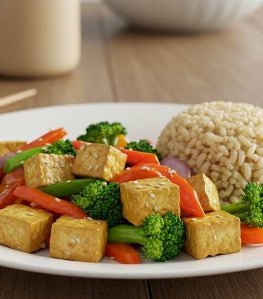 Tofu Stir Fry with Brown Rice