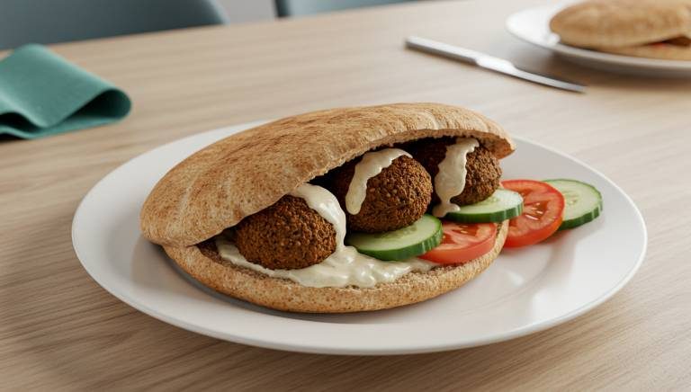 Whole Wheat Pita with Falafel
