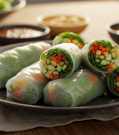 Rice Paper Rolls with Veggies