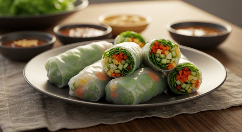 Rice Paper Rolls with Veggies