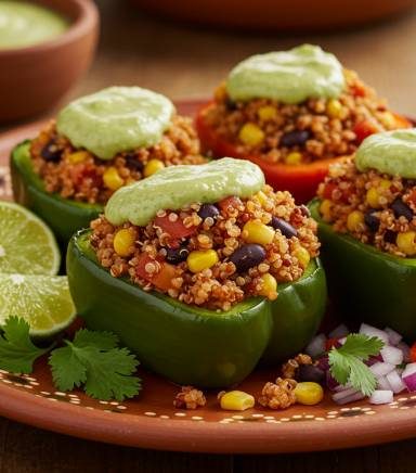 Mexican Quinoa Stuffed Peppers