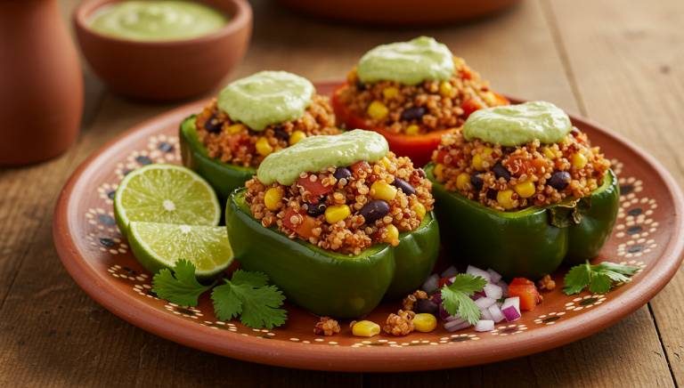Mexican Quinoa Stuffed Peppers