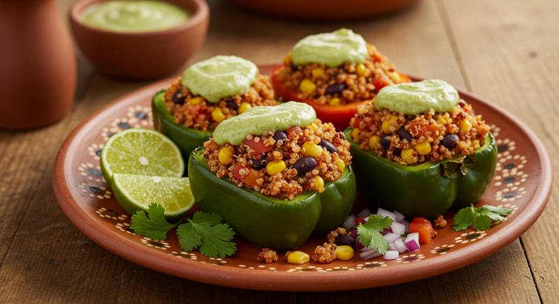Mexican Quinoa Stuffed Peppers