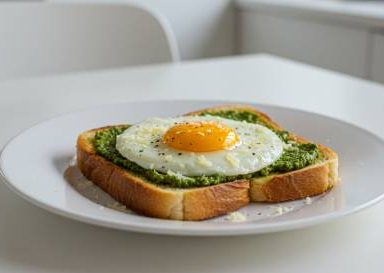 Pesto Egg Toast