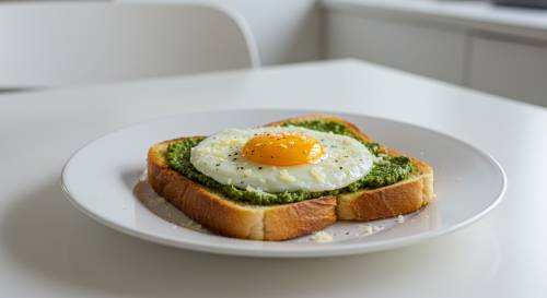 Pesto Egg Toast
