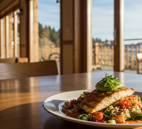 Spanish Grilled Fish with Romesco Sauce