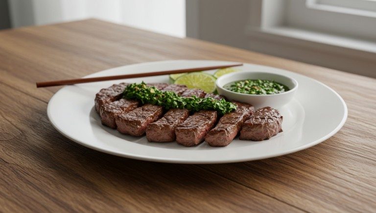 Argentinian Grilled Steak with Chimichurri Sauce