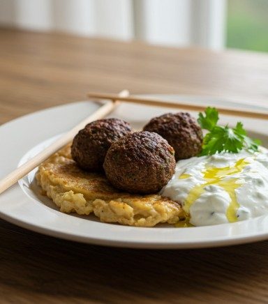 Middle Eastern Lamb Kofta with Tzatziki