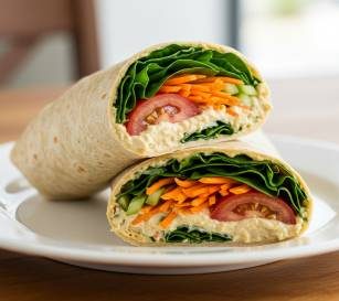 Fresh Veggie and Hummus Wrap