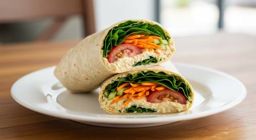 Fresh Veggie and Hummus Wrap
