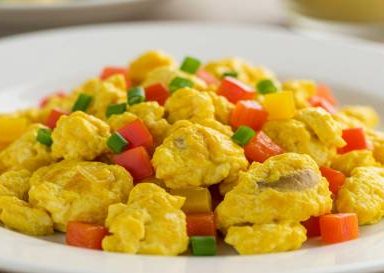Scrambled Eggs with Turmeric and Vegetables