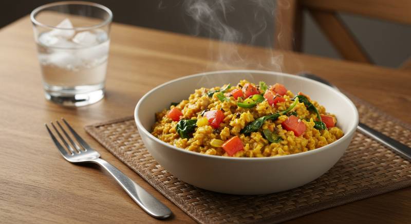 Masala Oats with Veggies