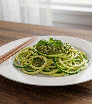 Italian Zucchini Noodles with Pesto