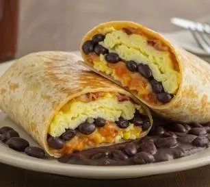 Breakfast Burrito with Black Beans