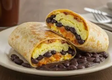 Breakfast Burrito with Black Beans