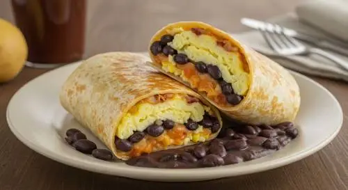 Breakfast Burrito with Black Beans