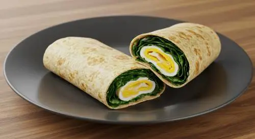 Egg and Spinach Wrap