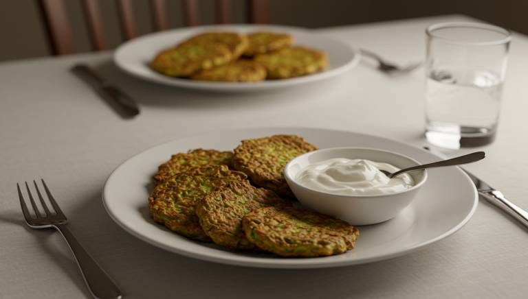 Zucchini Fritters with Yogurt Dip