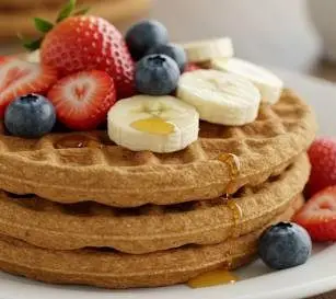 Whole Grain Waffles with Fresh Fruit