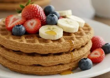 Whole Grain Waffles with Fresh Fruit