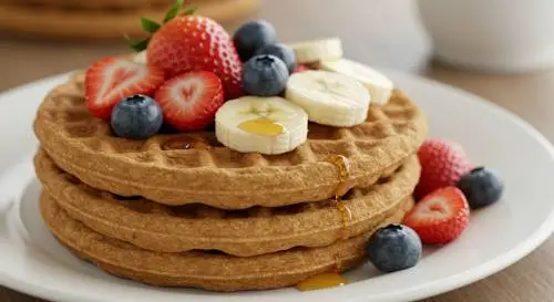 Whole Grain Waffles with Fresh Fruit