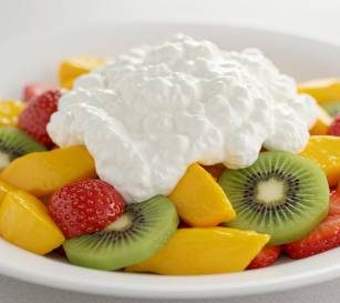 Fruit Salad with Cottage Cheese